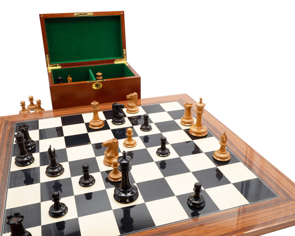 The Leuchars Reproduction Ebony and Palisander Luxury Chess Set