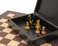 The Harrwitz Black and Mongoy Chess Set with Case