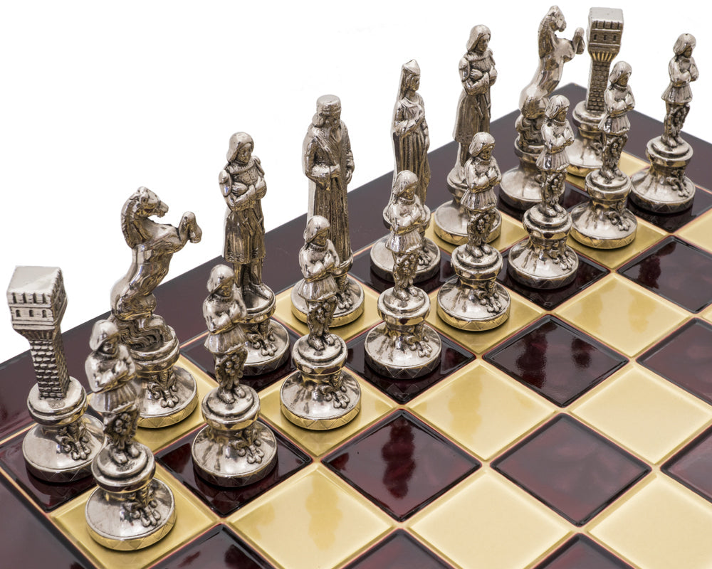The Manopoulos Renaissance Chess Set With Wooden Case - MEDIUM