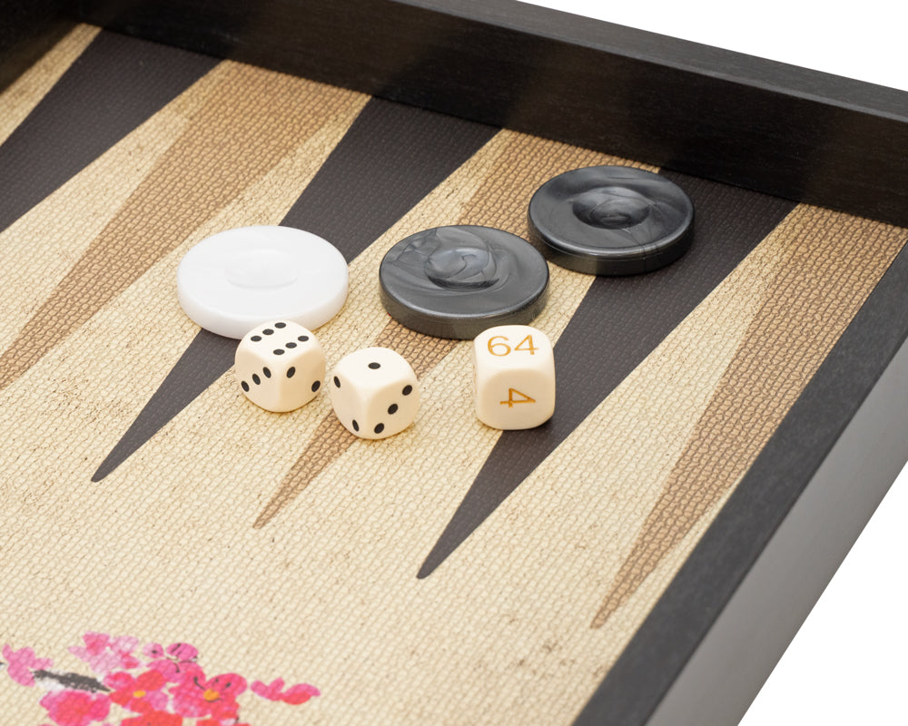 The Manopoulos Oriental Cherry Blossom Backgammon Set