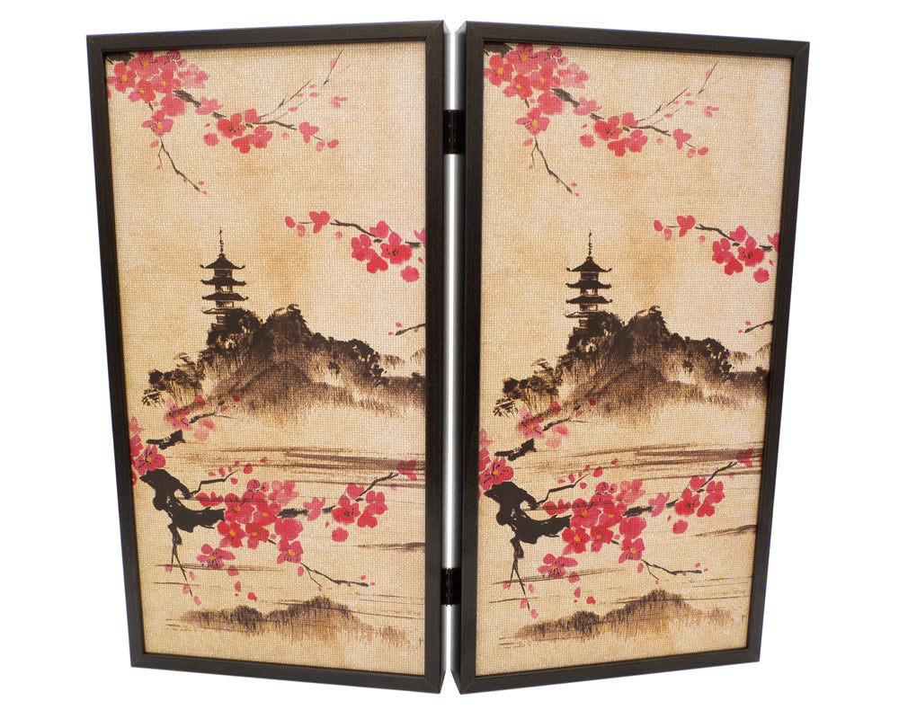 The Manopoulos Oriental Cherry Blossom Backgammon Set